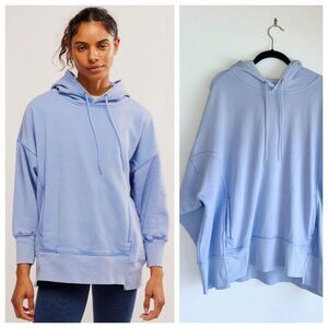 EUC Free People Sprint to the Finish Oversized Hoodie in Blueberry Size Small